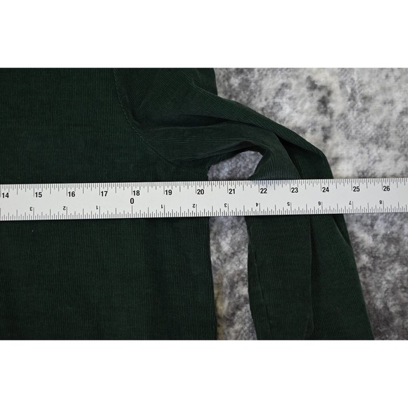 COS Green Corduroy Collared Popover Long Sleeve Shirt Dress US 8 UK 12 - Picture 4 of 9